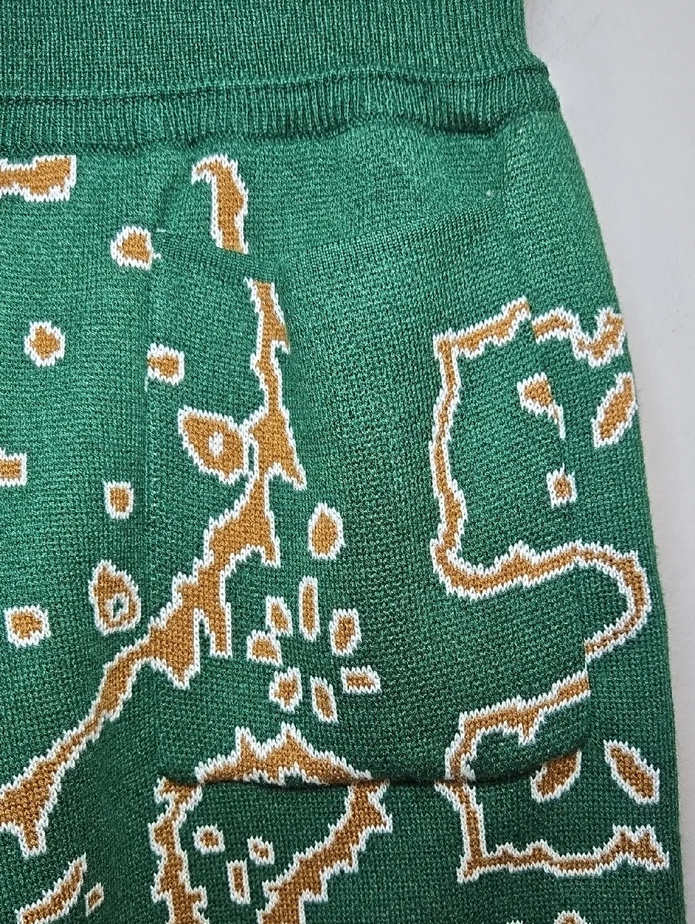 Rhude Knit Bandamana Supima Cotton Pocket Drawstring Waist Mens Shorts NWT